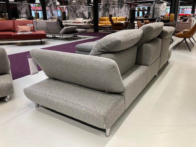 Sofa Couch Ecksofa in grauem Stoff von W.Schillig