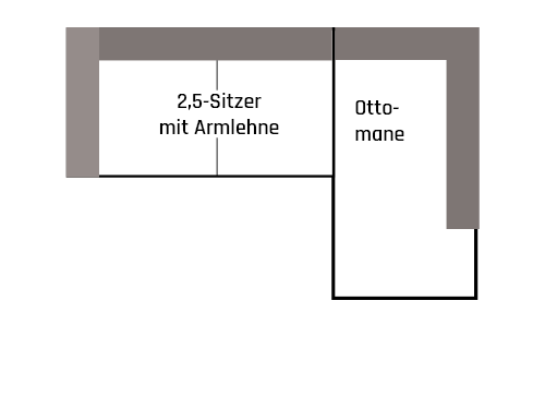 Ecksofa OT Medium R 