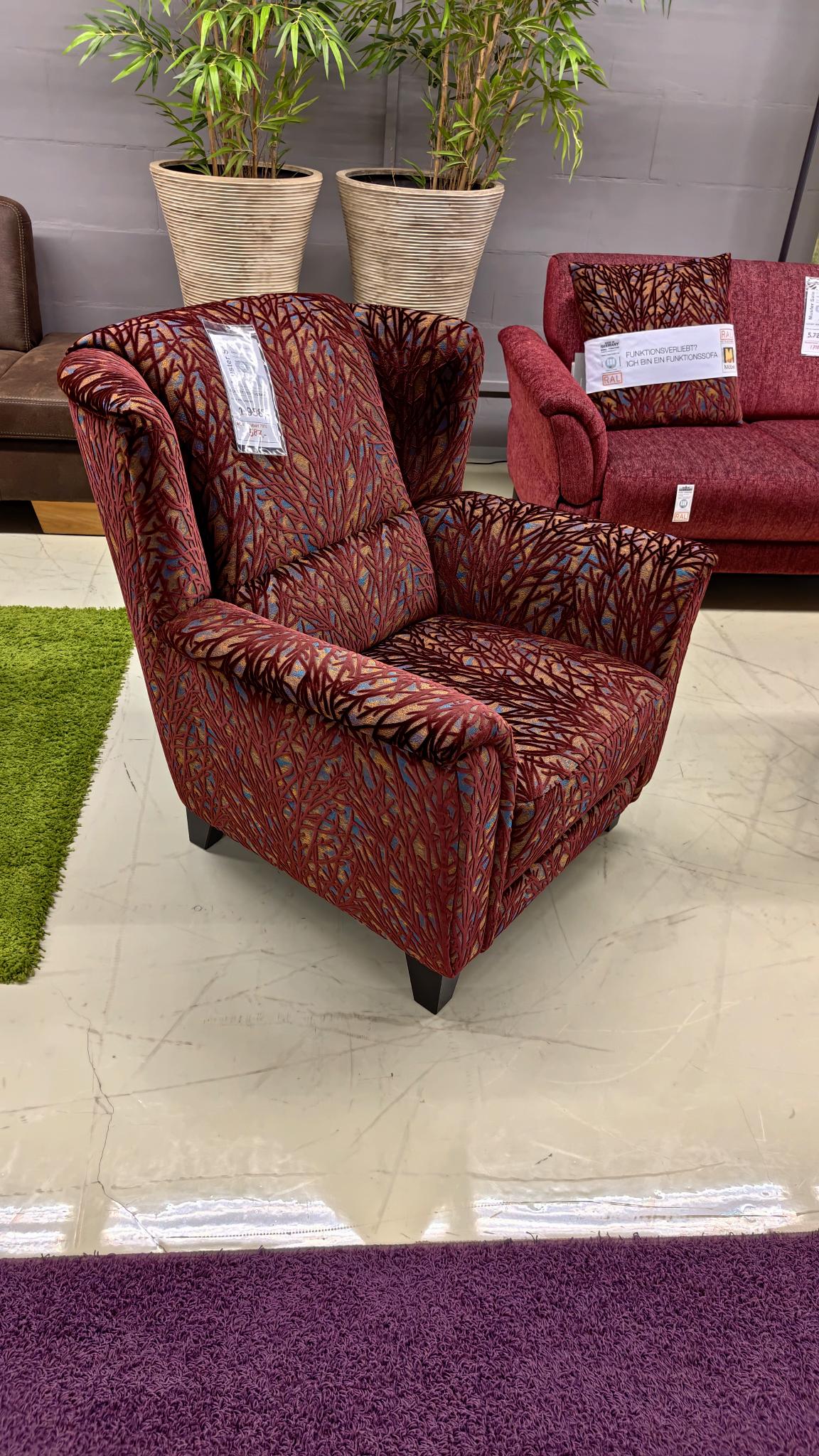 Landhausgarnitur mit Sofa, Recamiere und Sessel