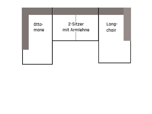 Wohnlandschaft OT LO Small L