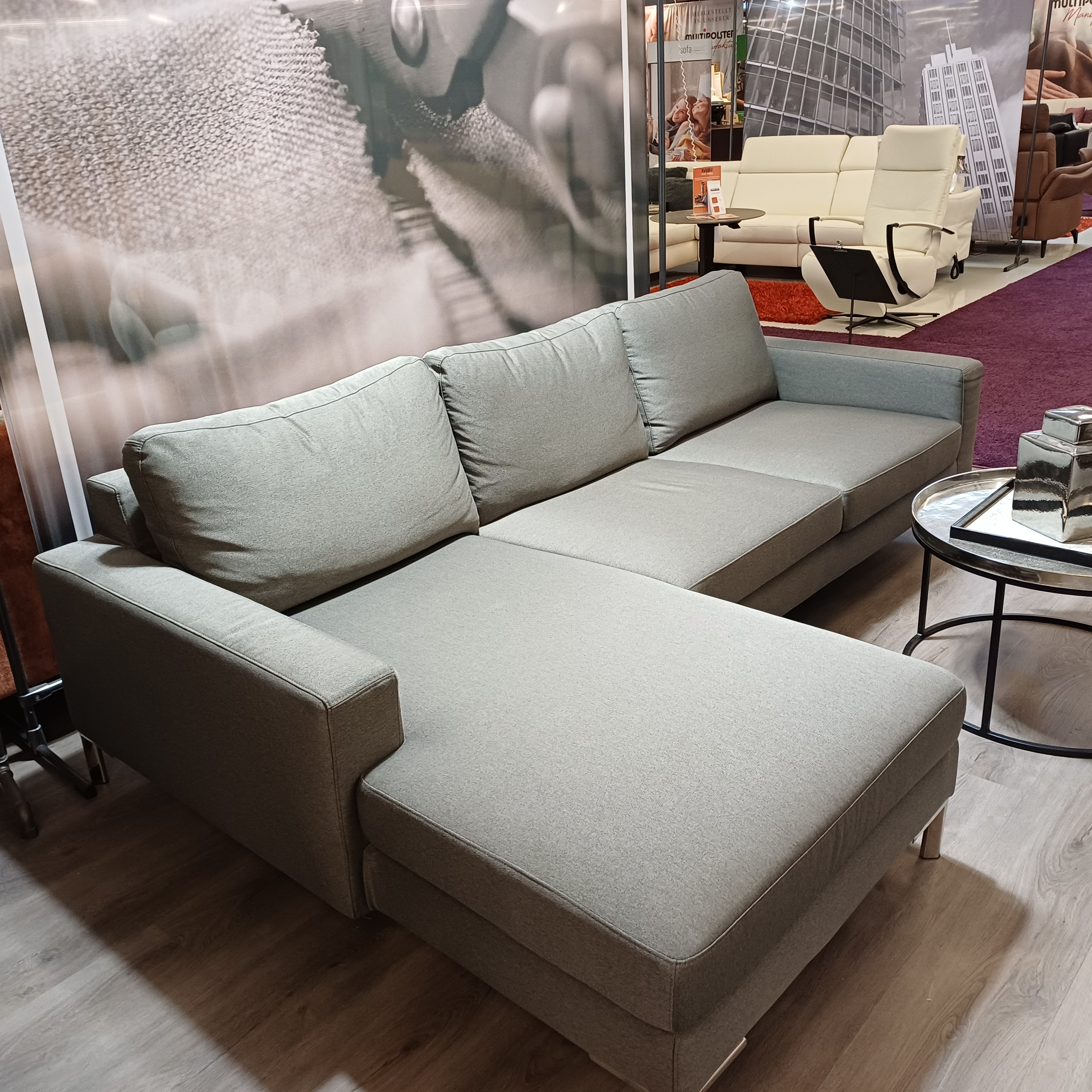 Modernes Ecksofa in Stoff grau