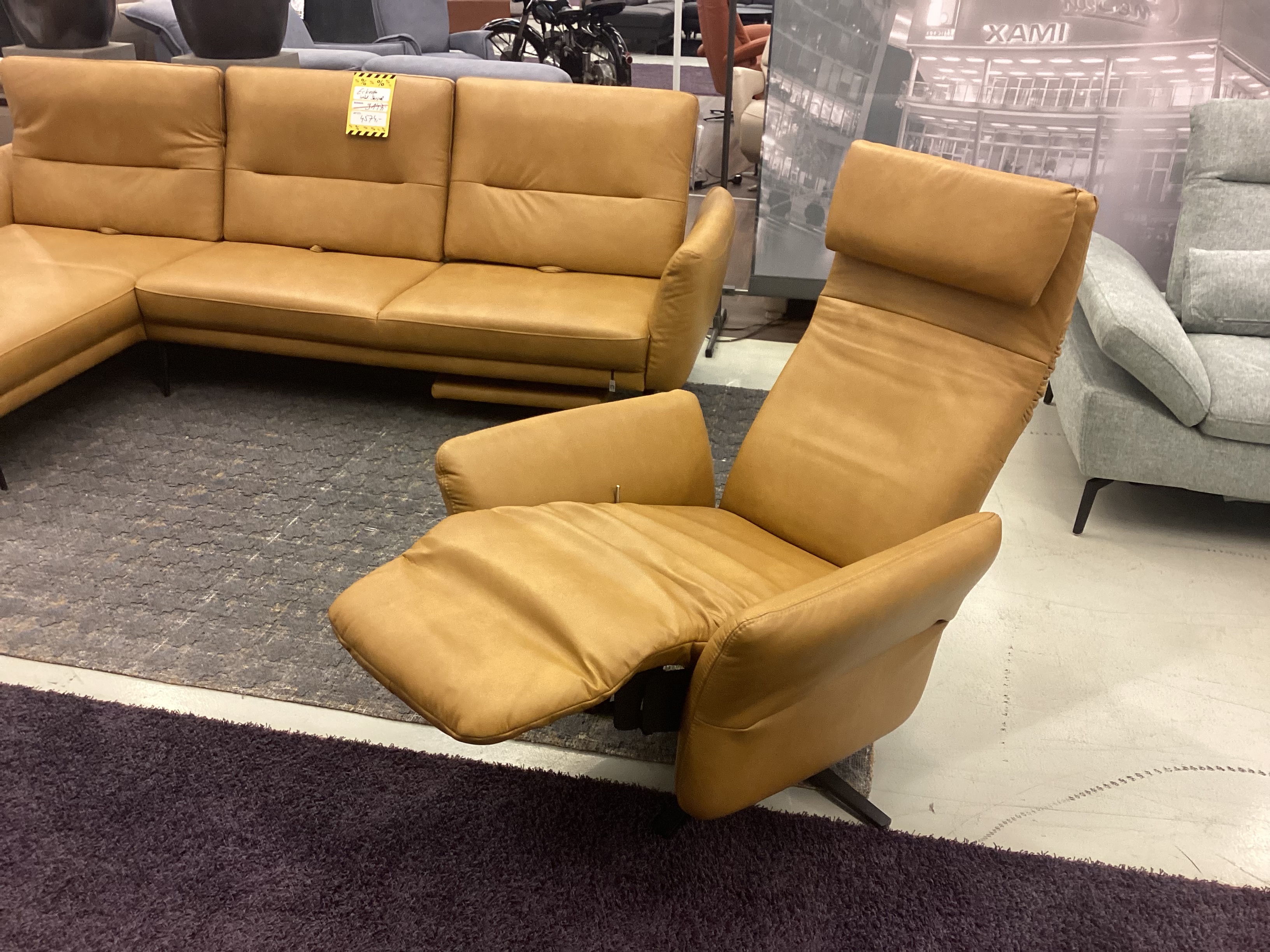 Sofa Ecksofa Couch Gruber Barolo in Leder & Relaxsessel