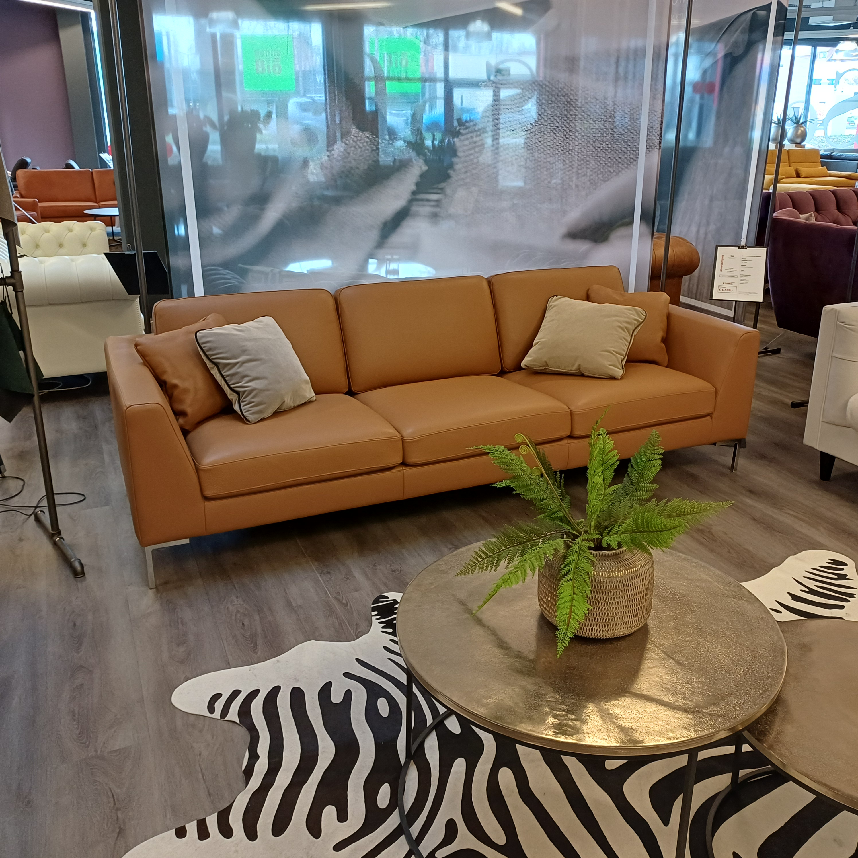 Modernes Sofa 3-Sitzer in Leder