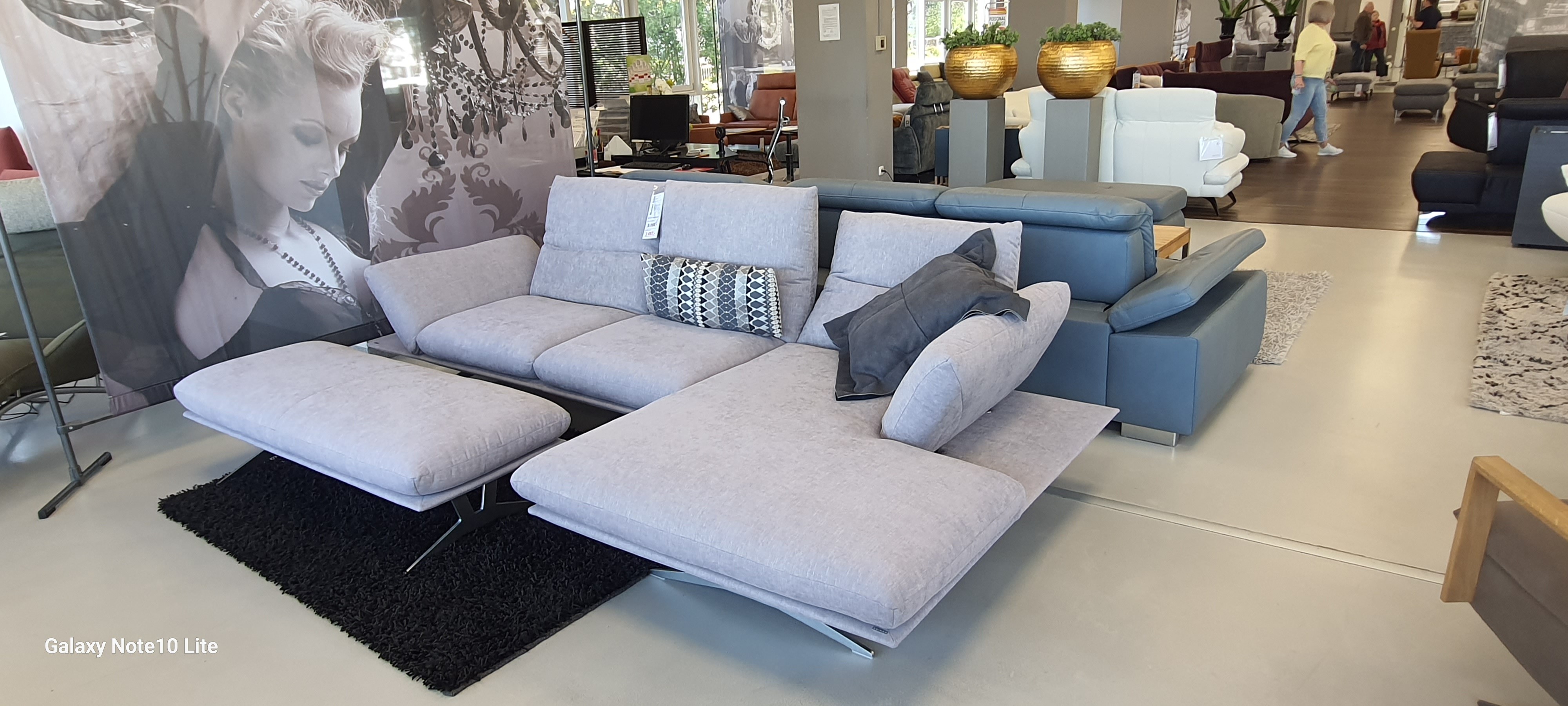 Ecksofa in Stoff grau Ecksofa in Stoff grau