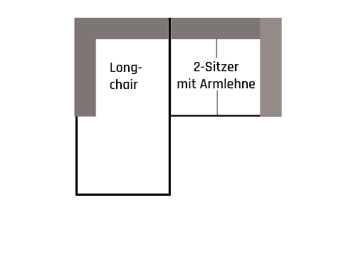 Ecksofa Longchair Medium L