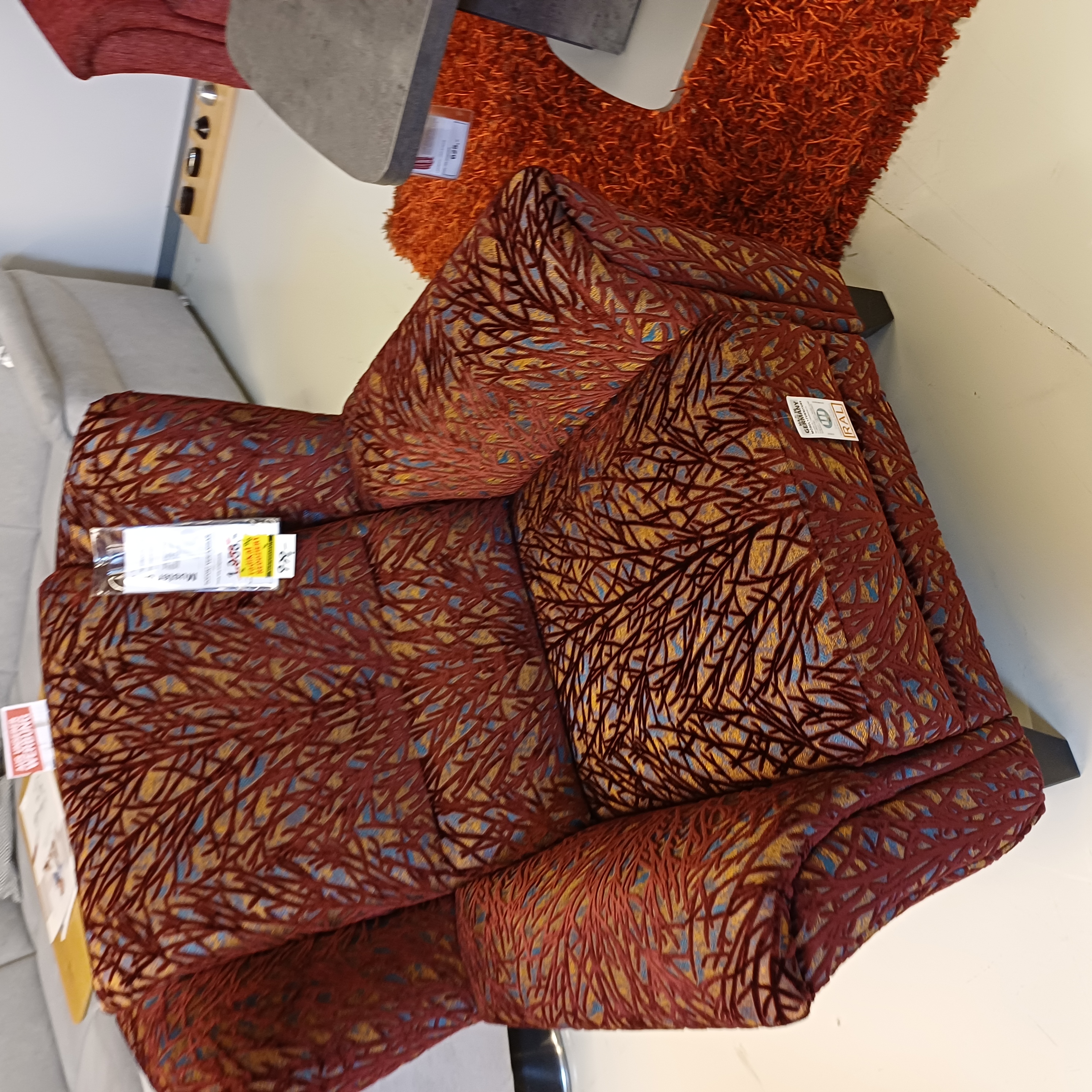Landhaussessel Ohrenbackensessel mit Muster