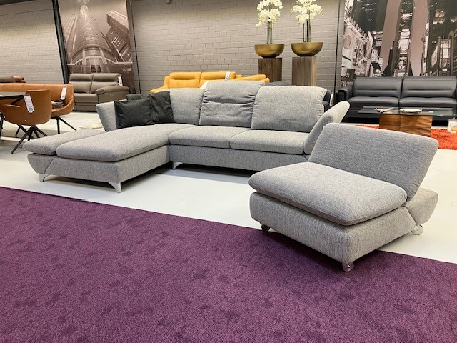 Sofa Couch Ecksofa in grauem Stoff von W.Schillig Sofa Couch Ecksofa in grauem Stoff von W.Schillig
