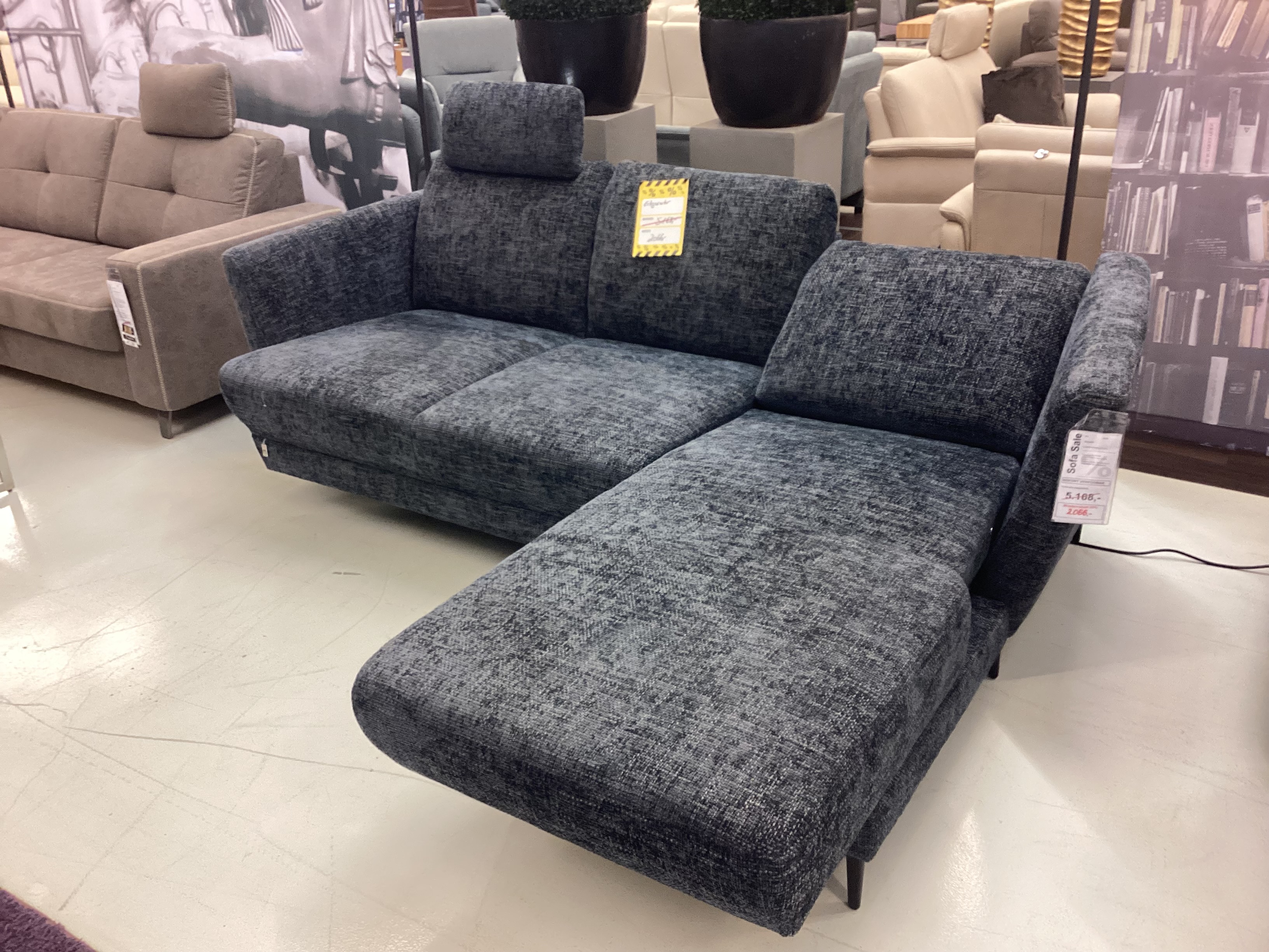 Sofa Ecksofa Ponsel in Stoff grau Sofa Ecksofa Ponsel in Stoff grau