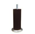 Holz-Säulenfuß mit Metallteller Wenge