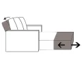 Canapé XL rechts motorisch verstellbar bis zur Liegeposition (optimale Nutzung nur mit Kopfstütze)